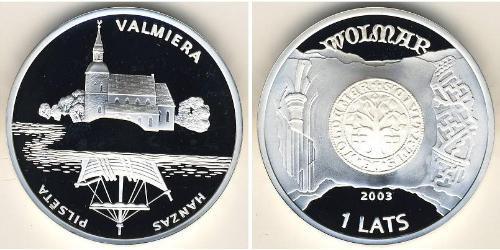 1 Lats Lettonia (1991 - ) Argento 