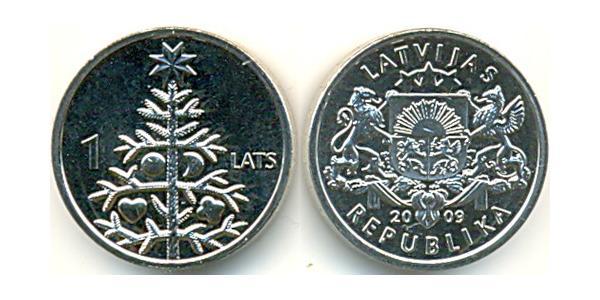 1 Lats Letonia (1991 - ) Cobre/Acero 