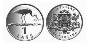 1 Lats Latvia (1991 - ) Copper/Nickel 