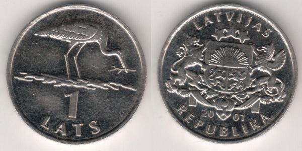 1 Lats Latvia (1991 - ) Copper/Nickel 