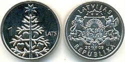 1 Lats Lettland (1991 - ) Kupfer/Stahl 