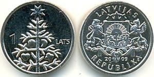 1 Lats Lettland (1991 - ) Kupfer/Stahl 
