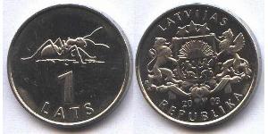 1 Lats Letonia (1991 - ) Níquel/Cobre 