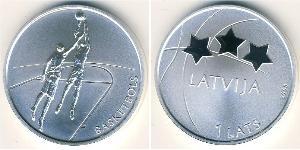 1 Lats Letonia (1991 - ) Plata 