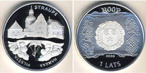 1 Lats Letonia (1991 - ) Plata 