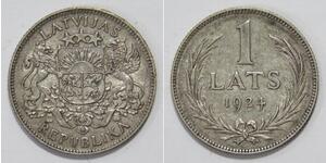 1 Lats Lettland Silber 