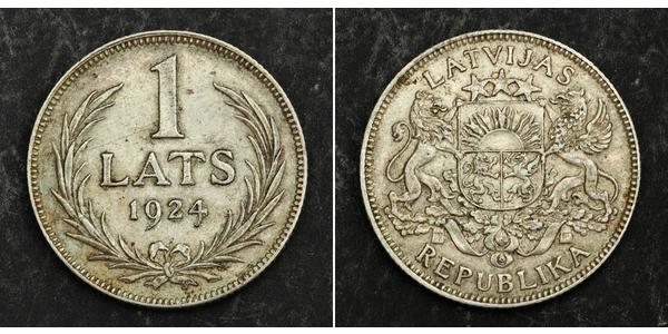 1 Lats Lettland Silber 