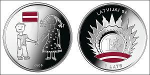 1 Lats Lettland (1991 - ) Silber 