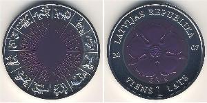 1 Lats Lettland (1991 - ) Silber 
