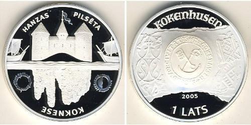 1 Lats Lettland (1991 - ) Silber 