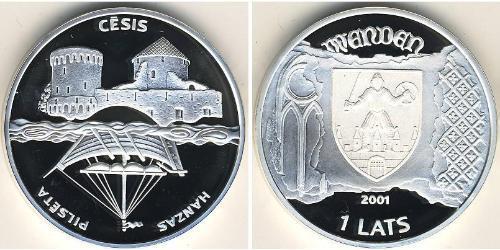 1 Lats Lettland (1991 - ) Silber 