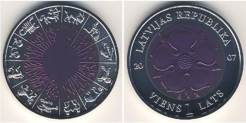 1 Lats Lettland (1991 - ) Silber 