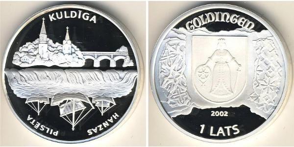1 Lats Lettland (1991 - ) Silber 
