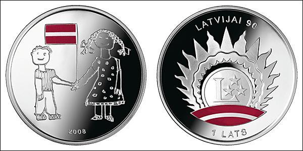 1 Lats Latvia (1991 - ) Silver 