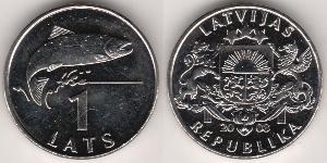 1 Lats Letonia (1991 - )  