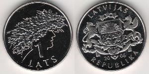1 Lats Lettonia (1991 - )  