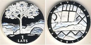 1 Lats 拉脫維亞 銀 