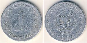 1 Lek República Socialista Popular de Albania (1944 - 1992) Aluminio 