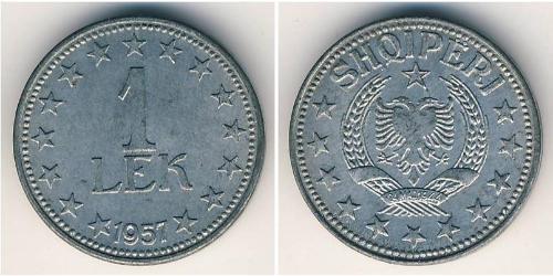 1 Lek República Socialista Popular de Albania (1944 - 1992) Aluminio 