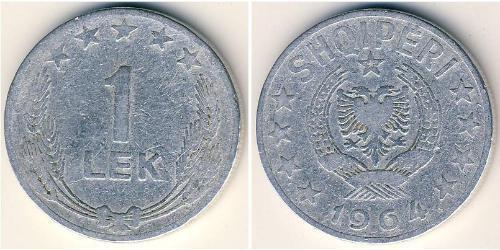 1 Lek República Socialista Popular de Albania (1944 - 1992) Aluminio 