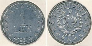 1 Lek República Socialista Popular de Albania (1944 - 1992) Níquel/Cobre 
