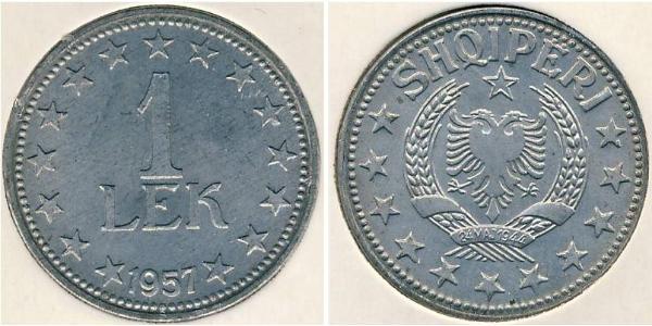 1 Lek República Socialista Popular de Albania (1944 - 1992) Níquel/Cobre 