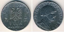 1 Lek 阿尔巴尼亚王国 (1939年－1943年) (1939 - 1943) Steel 维托里奥·埃马努埃莱三世 (1869 - 1947)
