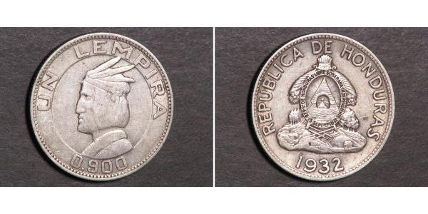 1 Lempira Honduras Silver 