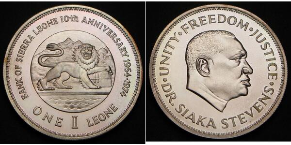 1  Leone Sierra Leone Silber 