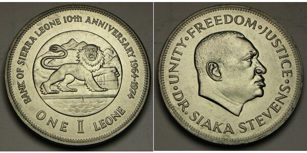 1  Leone Sierra Leone Silber 