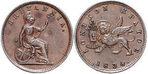 1 Lepton Королівство Греція (1832-1924) Мідь 