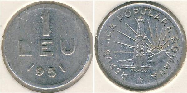 1 Leu Romania Alluminio 