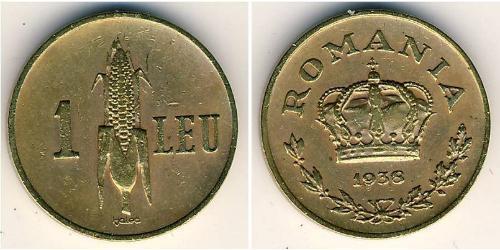 1 Leu Kingdom of Romania (1881-1947) Brass/Nickel 