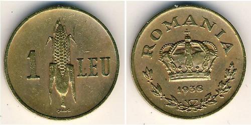 1 Leu Regno di Romania (1881-1947) Ottone/Nichel 