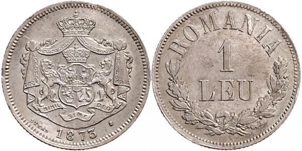 1 Leu Königreich Rumänien (1881-1947) Silber Karl I. (Rumänien) (1839 - 1914)