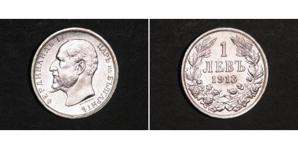 1 Lev 保加利亞王國 (1908 - 1946) 銀 Ferdinand I of Bulgaria (1861 -1948)
