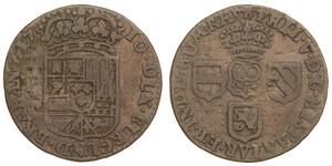 1 Liard Spanish Netherlands (1581 - 1714) Copper 