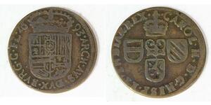 1 Liard Spanische Niederlande (1581 - 1714) Kupfer 