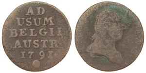 1 Liard Paesi Bassi austriaci (1713-1795) Rame 