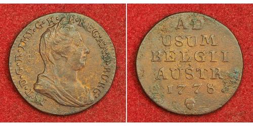 1 Liard Paesi Bassi austriaci (1713-1795) Rame Maria Theresa of Austria (1717 - 1780)