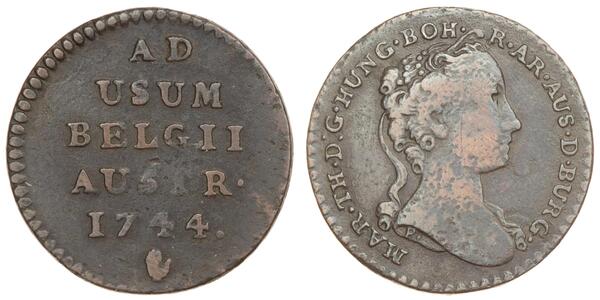 1 Liard Paesi Bassi austriaci (1713-1795) Rame 