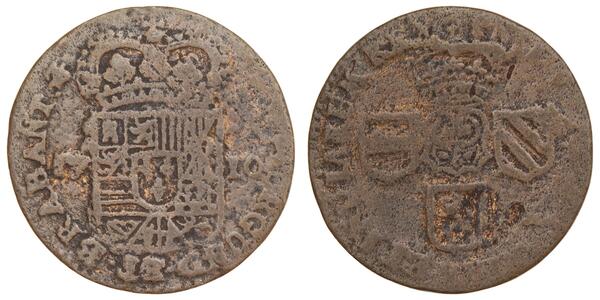 1 Liard Spanish Netherlands Rame 