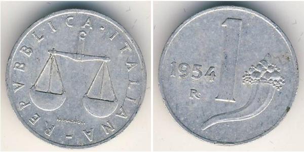 1 Lira Italia Alluminio 
