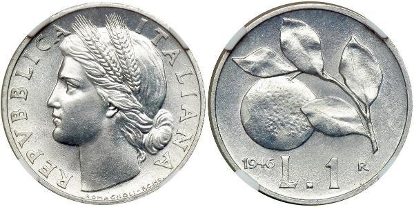 1 Lira Italia Aluminio 