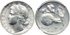 1 Lira Italie Aluminium 
