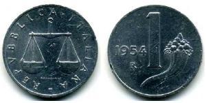 1 Lira Italie Aluminium 