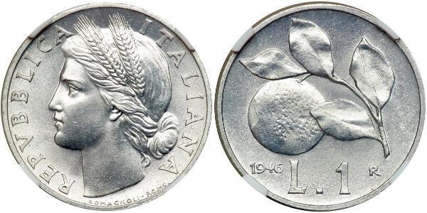 1 Lira Italie Aluminium 