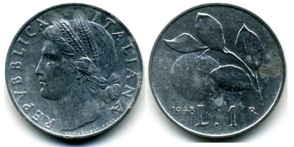 1 Lira Italie Aluminium 