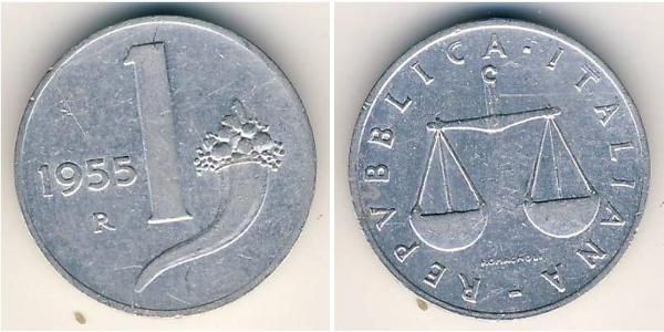 1 Lira Italien Aluminium 