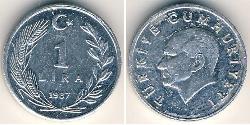 1 Lira Turkey (1923 - ) Aluminium 